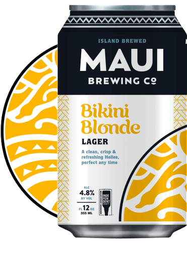 Maui Brewing  - Bikini Blonde Lager - 375ml Can - 4.9% - 2 Pack Sizes - Crafted by Nomad